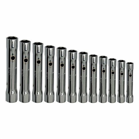 USAG 288 N/12  Serie di 12 chiavi a tubo doppie leggere Peso kg 2,9              