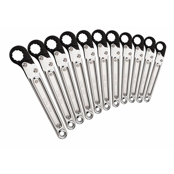 USAG 260 SE11  Serie di 11 chiavi a cricchetto per raccordi Peso kg 1,5              