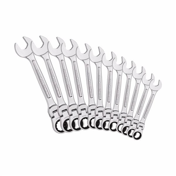 USAG 285 KF/SE12  Serie di 12 chiavi combinate snodate a cricchetto Peso kg 1,8              