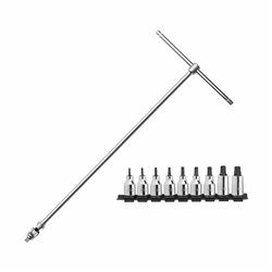 USAG 273 1/2 Q NTX/S9  Chiave a T snodata con 9 chiavi a bussola TORX® maschio Peso kg 1,5              