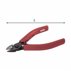 USAG 021/5  Tronchese grande capacità a tagliente semi-raso axb mm 16x16 L mm 125 Peso gr 95          