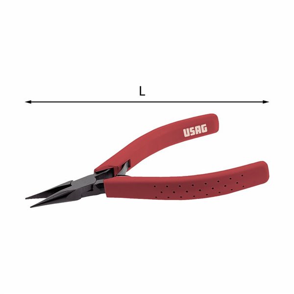 USAG 017/1  Pinza becchi mezzotondi corti diritti axbxc mm 26x1,5x9 L mm 120 Peso gr 55          