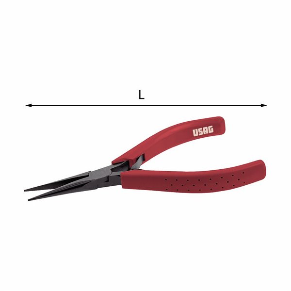 USAG 017/5  Pinza becchi mezzotondi diritti affusolati axbxc mm 35x1,6x9 L mm 140 Peso gr 65          
