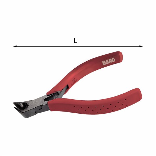 USAG 033/3  Tronchese con testa inclinata a 70° con tagliente raso axb mm 12x11,5 L mm 110 Peso gr 65          