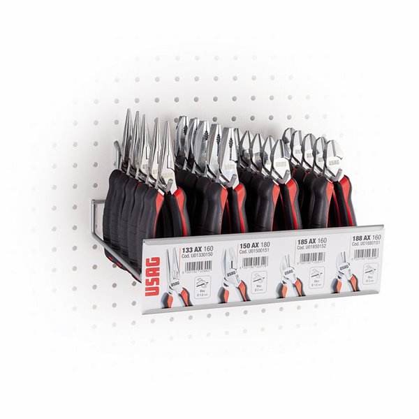 USAG 150 AX/SH20  Gancio multiplo da parete per pinze e tronchesi (20 pz)                