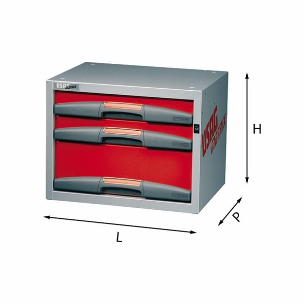 USAG 5000 C3  Composizione con cassetti LxPxH mm 495x375x382 Peso kg 16            