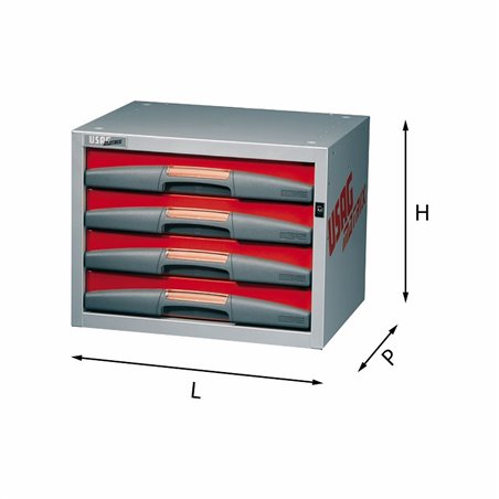USAG 5000 C4  Composizione con cassetti LxPxH mm 495x375x382 Peso kg 15            