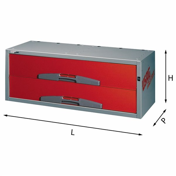 USAG 5000 CL2N  Composizione con cassetti lunghi LxPxH mm 990x375x382 Peso kg 28            