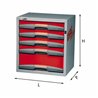 USAG 5000 D5  Composizione con cassetti LxPxH mm 495x375x542 Peso kg 23            