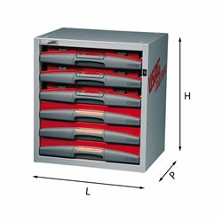 USAG 5000 F2  Composizione con valigette e cassetti LxPxH mm 495x375x542 Peso kg 28,8            