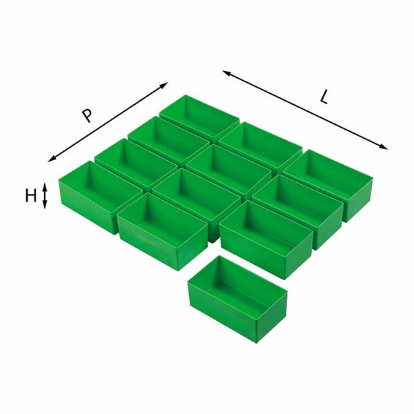 USAG 5003 HA12  Assortimenti di vaschette LxPxH mm 384x296x51 Peso gr 456            