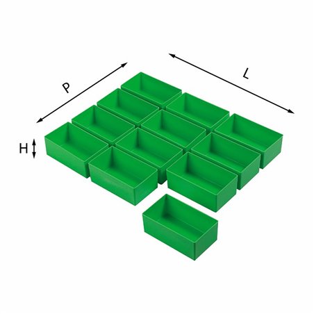 USAG 5003 HA12  Assortimenti di vaschette LxPxH mm 384x296x51 Peso gr 456            