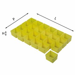 USAG 5003 HA24  Assortimenti di vaschette LxPxH mm 384x296x51 Peso gr 528            