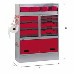 USAG 5006 C1  Assortimento lato sinistro LxPxH mm 990x375x1306 Peso kg 76            