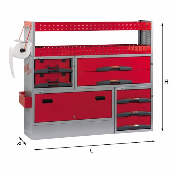 USAG 5006 C2  Assortimento lato sinistro LxPxH mm 1485x375x1306 Peso kg 126            