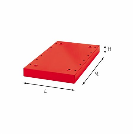 USAG 5002 Z3  Distanziale per supporti morsa LxPxH mm 247,5x375x40 Peso kg 1,5            