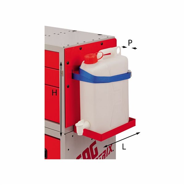 USAG 5002 SA6  Tanica per acqua con supporto LxPxH mm 370x155x380 Peso kg - senza acqua 3            