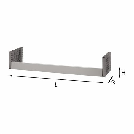 USAG 5003 S  Zoccolo per montanti n° vaschette 2 LxPxH mm 682,5x30x90 Peso kg 1,1          