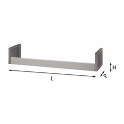 USAG 5003 S  Zoccolo per montanti n° vaschette 5 LxPxH mm 1425x30x90 Peso kg 2,4          