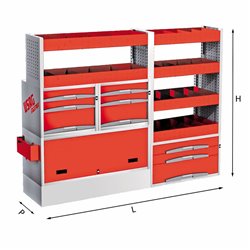 USAG 5006 C5  Assortimento lato sinistro LxPxH mm 1732,5x375x1306 Peso kg 132            