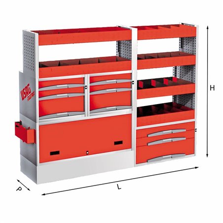 USAG 5006 C5  Assortimento lato sinistro LxPxH mm 1732,5x375x1306 Peso kg 132            