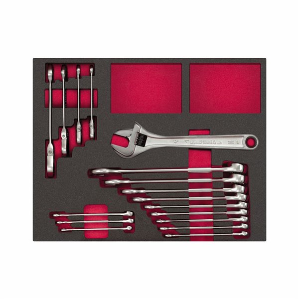 USAG 5003/285M  Matrix - Assortimento di chiavi di manovra (17 pz) LxPxH mm 400x315x45 Peso kg 2,1            