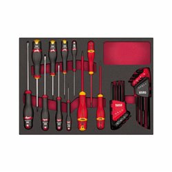 USAG 5003/324M  Assortimento di giraviti e chiavi maschio (28 pz) LxPxH mm 400x315x45 Peso kg 1,5            