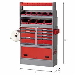 USAG 5006 E9  Assortimento lato destro LxPxH mm 990x375x1750 Peso kg 85,7            