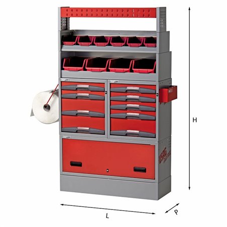 USAG 5006 E9  Assortimento lato destro LxPxH mm 990x375x1750 Peso kg 85,7            