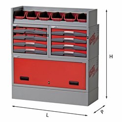 USAG 5006 E11  Assortimento lato destro LxPxH mm 990X375X1146 Peso kg 59,6            