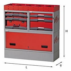 USAG 5006 E12  Assortimento lato sinistro LxPxH mm 990x375x1014 Peso kg 59            