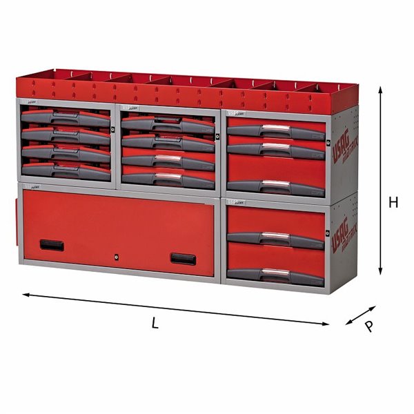 USAG 5006 E15  Assortimento lato sinistro LxPxH mm 1485x375x854 Peso kg 95            