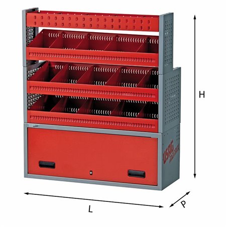 USAG 5006 EF4  Assortimento lato destro o sinistro LxPxH mm 990x375x1146 Peso kg 50            
