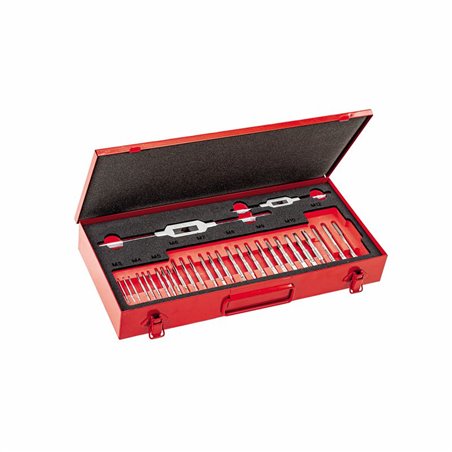 USAG 618 MF2  Assortimento in cassetta di lamiera con maschi (29 pz) LxPxH mm 430x205x57 Peso kg 2,6            