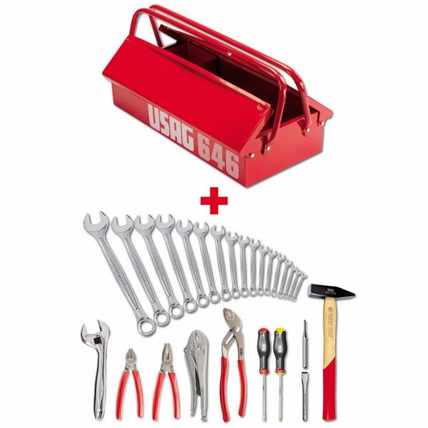 USAG 646/2A  Cassetta 646/2V con assortimento (30 pz) Peso kg 6,5              