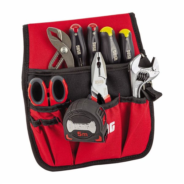 USAG 007 MLI  Marsupio con assortimento per MANUTENZIONE (9 pz) LxH mm 250x280 Peso kg 1,8            