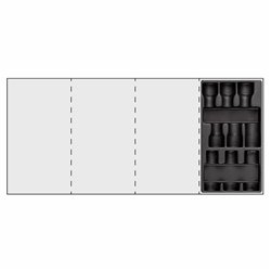 USAG 519/233CNTXV  Modulo in termoformato vuoto LxPxH mm 104x188x45              