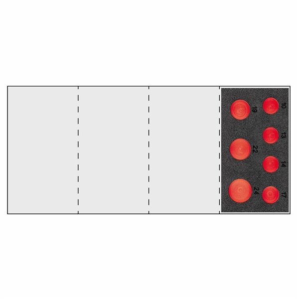 USAG 519 M 235MC7V  Modulo in spugna bicolore vuoto LxPxH mm 104x188x45              