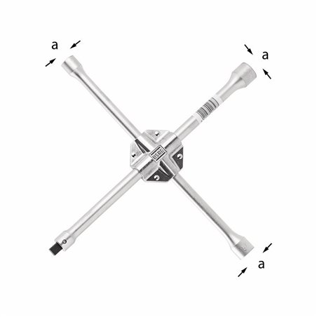 USAG 272 CA  Chiavi a croce per dadi ruote (veicoli industriali) n° 3 Bocca esagonale mm 24x27x32x3/4" a Ø mm 36x39x46          