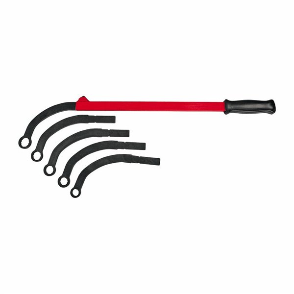 USAG 435 E/S5  Serie di 5 chiavi poligonali per dadi tendicinghia Esagono di manovra mm 13-15-16-17-19              