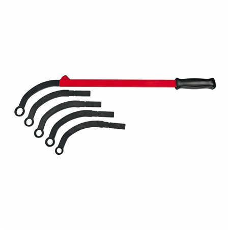 USAG 435 E/S5  Serie di 5 chiavi poligonali per dadi tendicinghia Esagono di manovra mm 13-15-16-17-19              