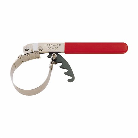 USAG 443 F  Chiave a fascia metallica per filtri olio Capacità Ø mm 80÷110 L max mm 235            