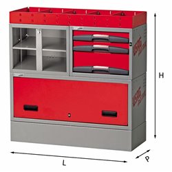 USAG 5006 EF6  Assortimento lato sinistro LxPxH mm 990x375x1014 Peso kg 43            