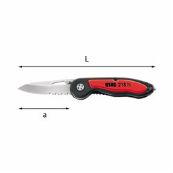 USAG 218 N  Coltello multiuso L mm 190 a mm 72            