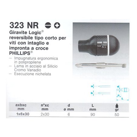 Usag 323 NR Logic reversible short type screwdriver
