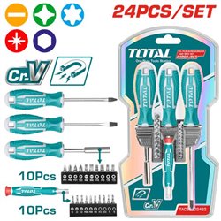 Bit Holder Screwdriver Set, 24 Pieces