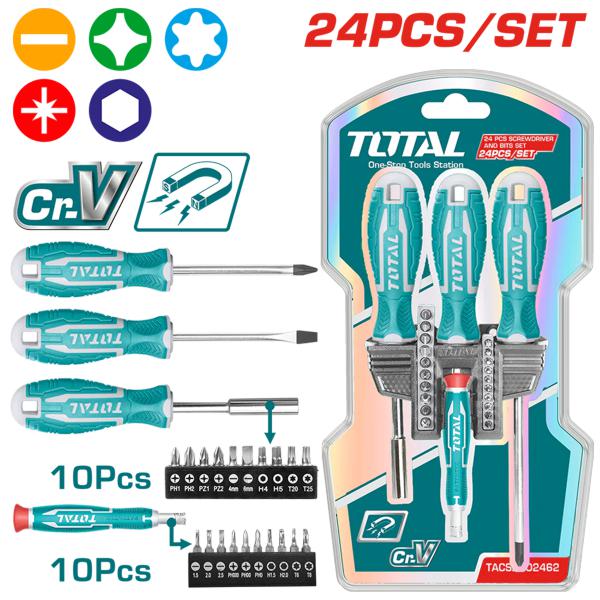 Bit Holder Screwdriver Set, 24 Pieces