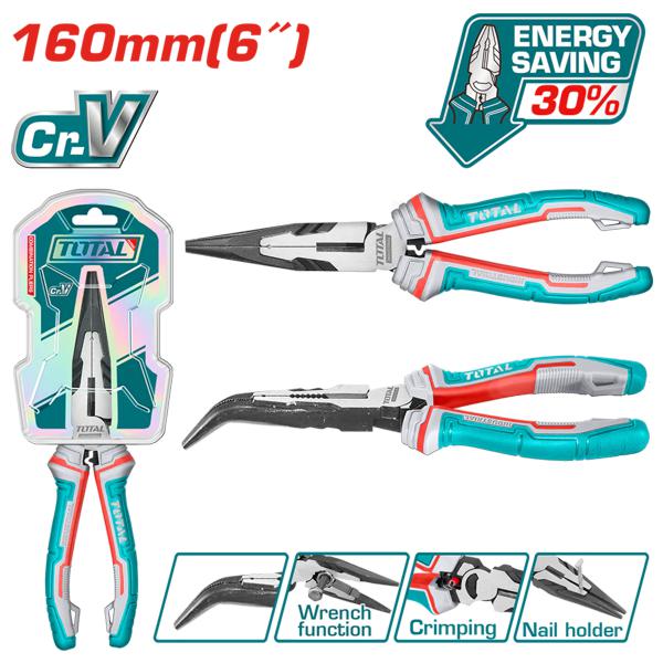 Pinza becchi curvi mezzitondi 160 mm