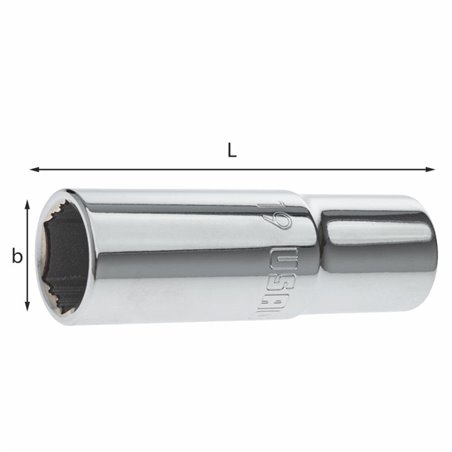 Usag 235 XL 1/2 14 Chiavi a bussola lunghe con bocca esagonale speciale X-Grip