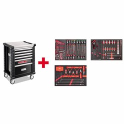 USAG 519 RS6/3NMA  Carrello RACING con assortimento AUTORIPARAZIONE 495 MAA (155 pz)                